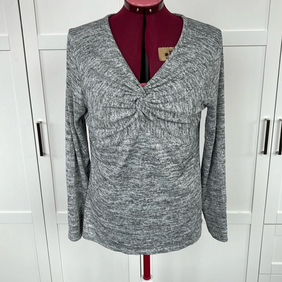 Soft Long Sleeve Twist Front Top - Picture 1 of 4
